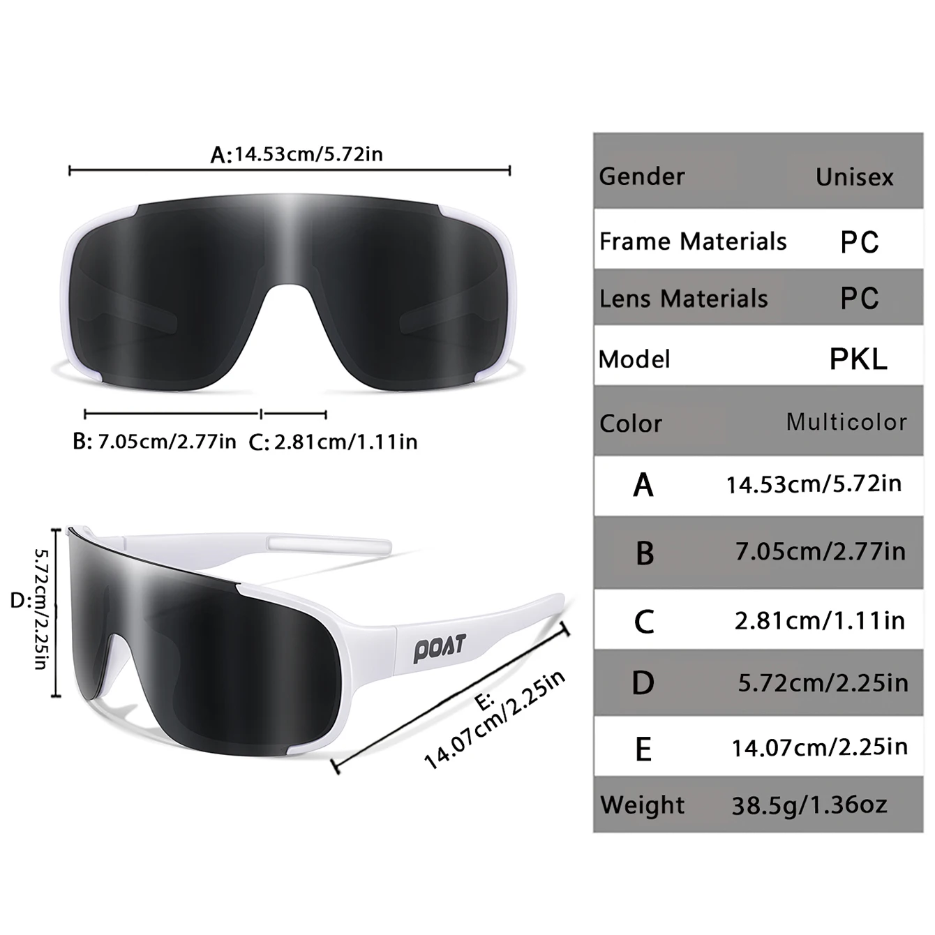 POAT Cycling Sunglasses UV400 MTB