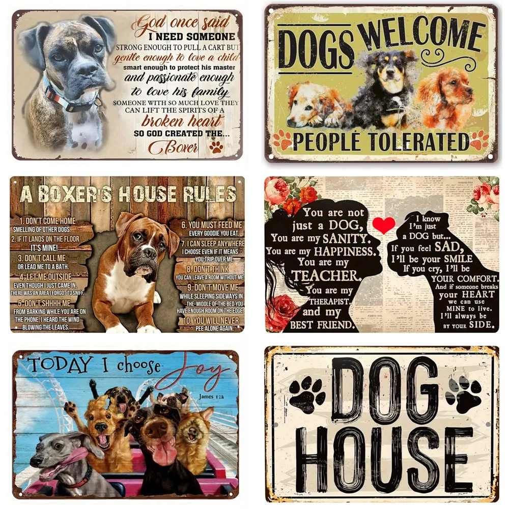 Doberman, cartello in metallo per casa, caffè, garage, decorazione da parete, poster vintage per bar, casa e bar, targa in metallo retrò