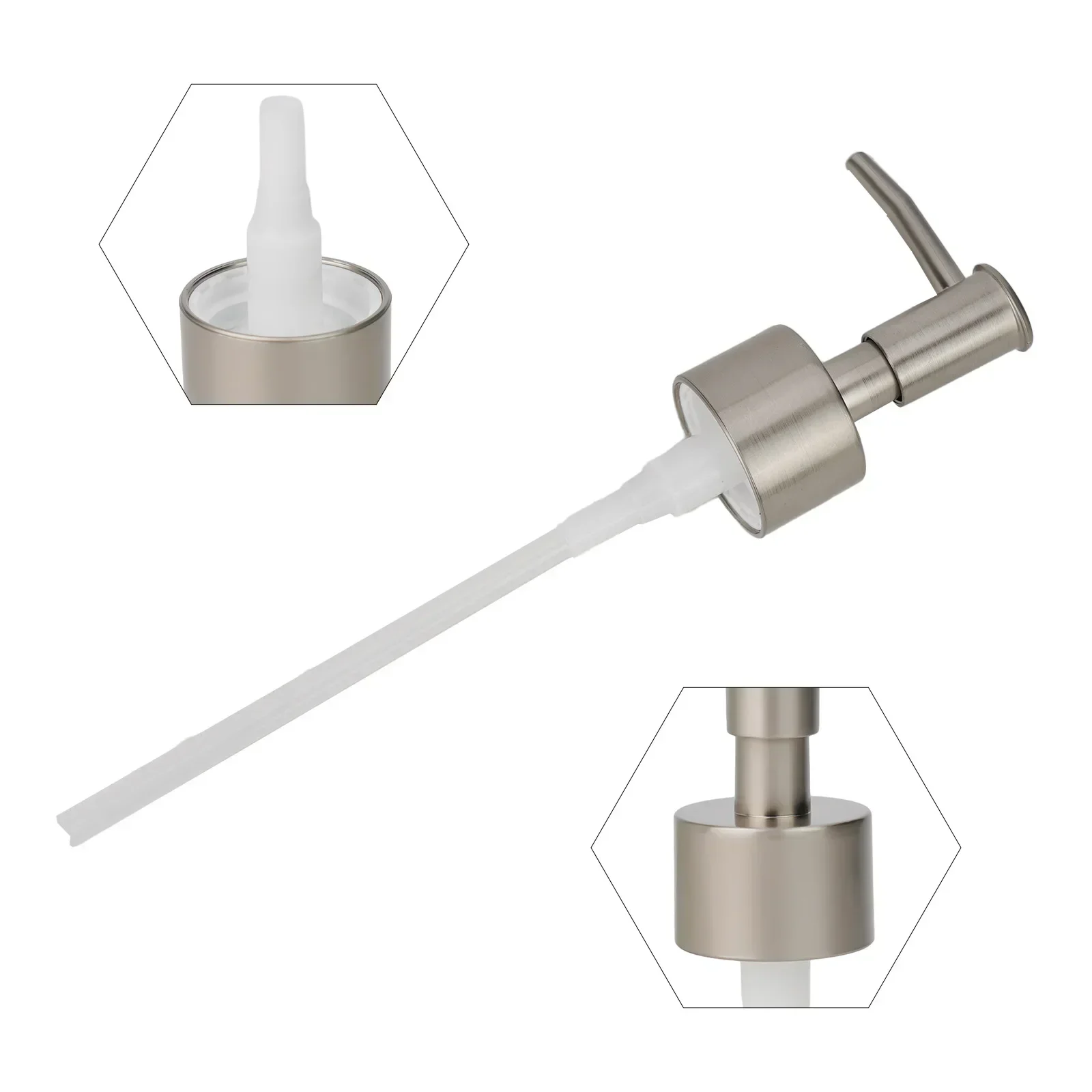 1set Soap Pump Liquid Pump Head Lotion Dispenser Head 28 Thread Bathroom Spray Head Shower Gel Press Head 5