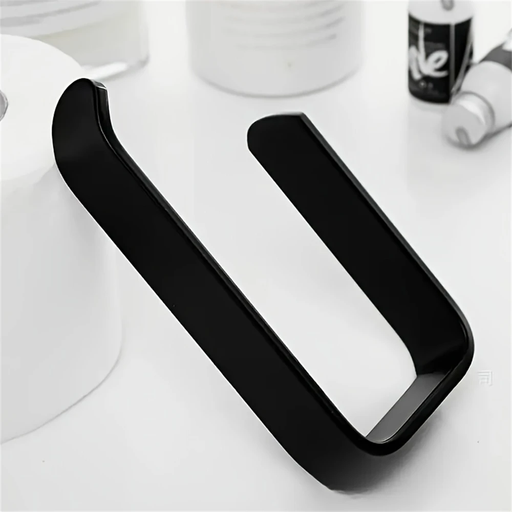 paper towel holder toilet paper rack toilet paper holder towel rack toilet roll holder paper towel rack tissue holder Wall Mounted Toilet Paper Holder 1pc No Punching Tissue Towel Roll Bathroom Towel Rack Bathroom Accessories Plastic