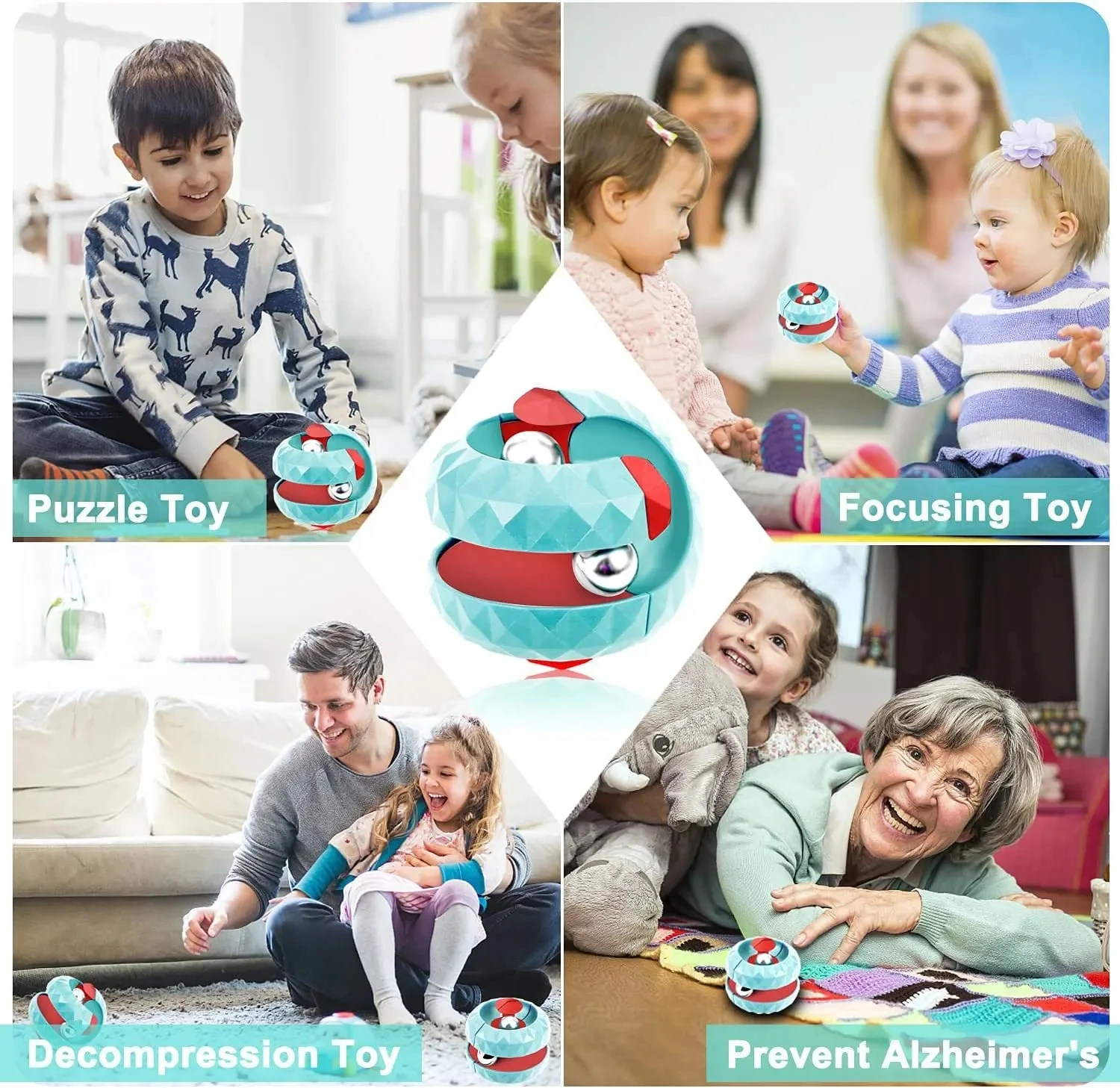 Sensory Fidget Toy Anti Stress Toy Fidget Toy Finger Sensory Toy Decompression Toy Children Orbit Ball Cube