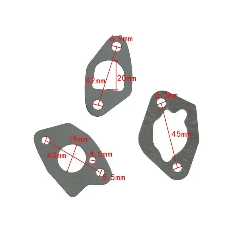Carburetor Carb Gaskets replacement Kit for Honda GX168 GX200 Engine Garden Tools Accessories 3Pcs