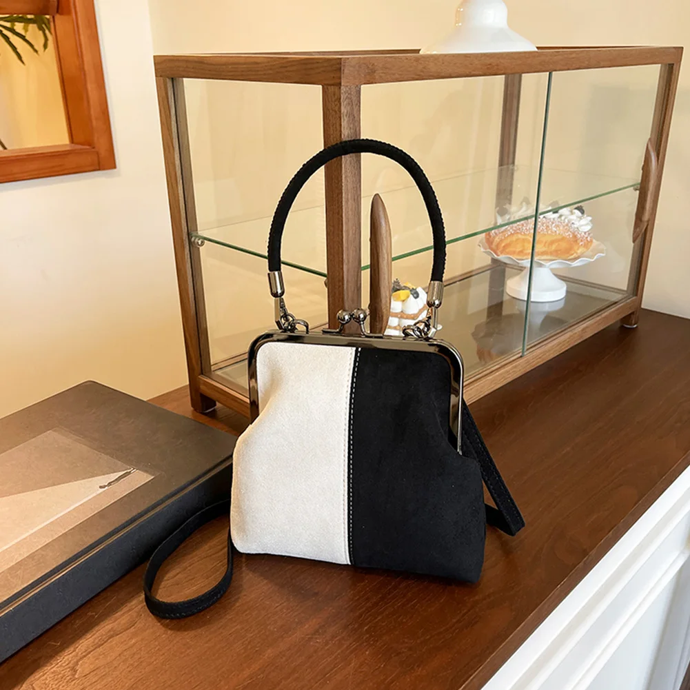 Women Fashionable Shoulder Bag Large Capacity Retro Flannel Handbag Vintage Sling Bag Travel Shopping Work Shoulder Bag