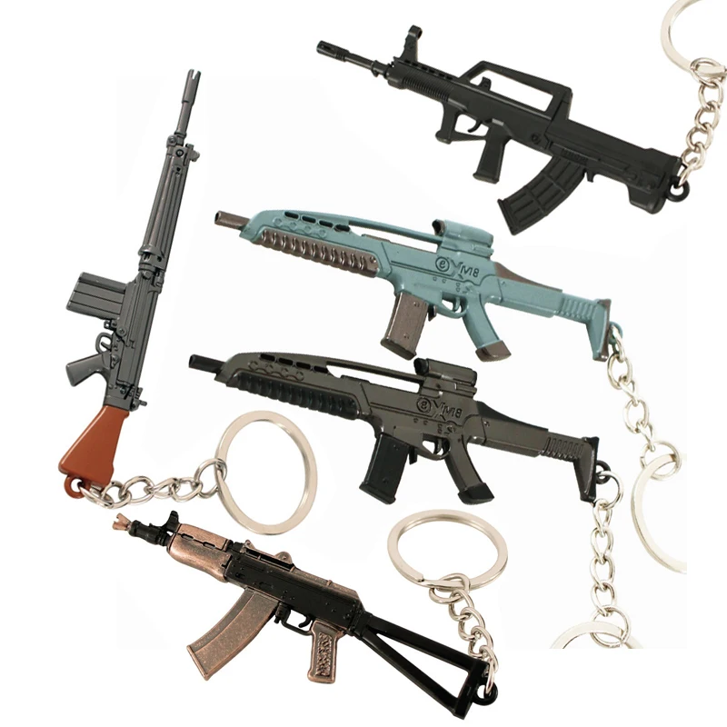 25cmナイフスキン アリーナブレイクアウト ミニ武器 キーホルダー アクセサリ アリーナブレイクアウト AKS74U モデルキーホルダー CF 銃 FN