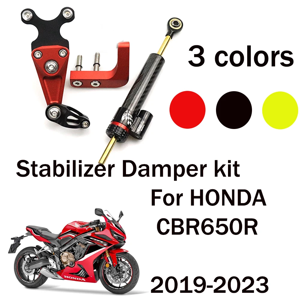 

For HONDA CBR650R 2019-2023 CBR 650R CBR 650 R Motorcycle Accessories Adjustable Steering Stabilizer Damper Mounting Bracket Kit