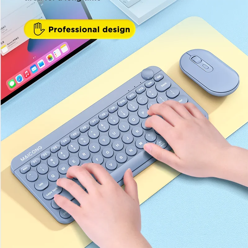 Kit Combo Teclado e Mouse sem Fio Bluetooth 2.4g 78 Teclas para Macbook Laptop Tablet Ipad pc Gamer Teclado Gaming Silencioso - Imagem 4