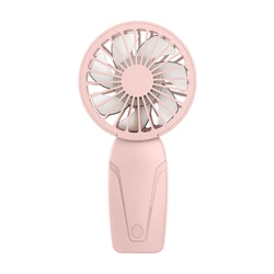 Compact USB Rechargeable Portable Mini Fan - Lightweight and Cute Design (Pink)