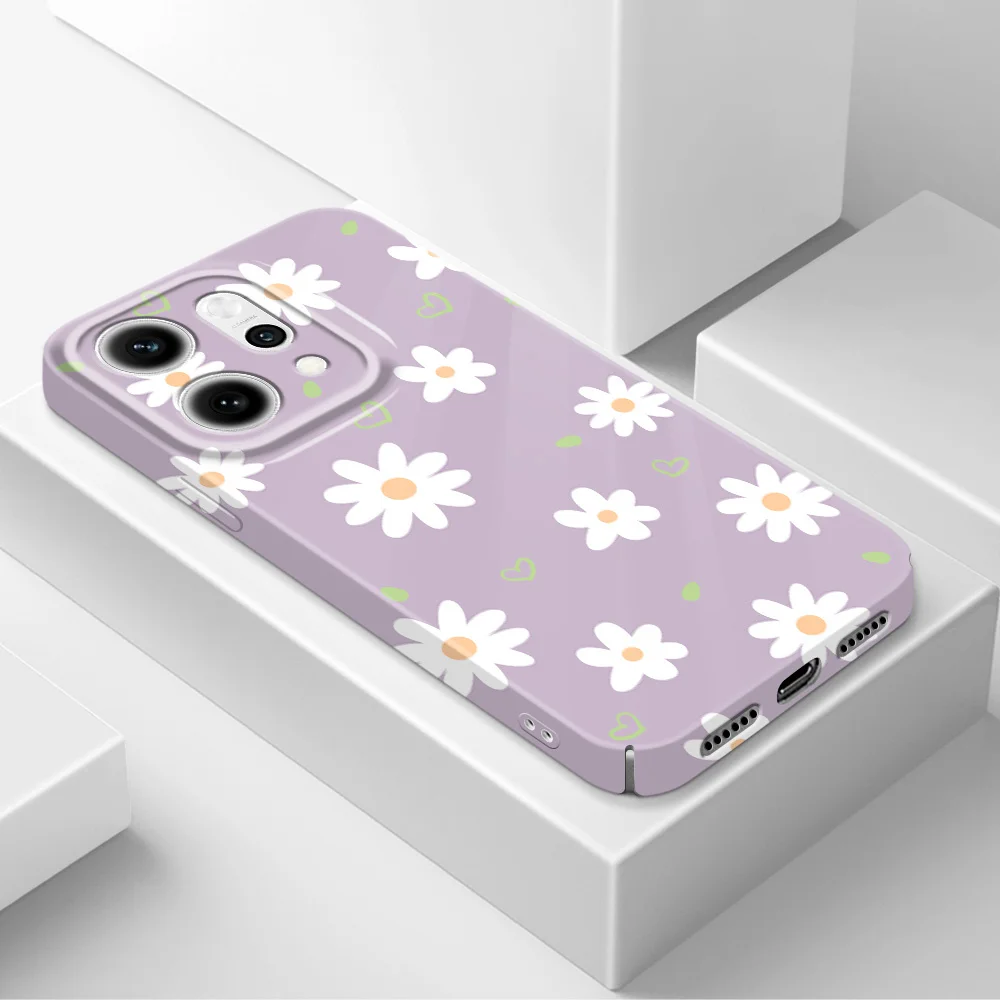 Tender Daisy Design Hard Phone Case with Film Cover