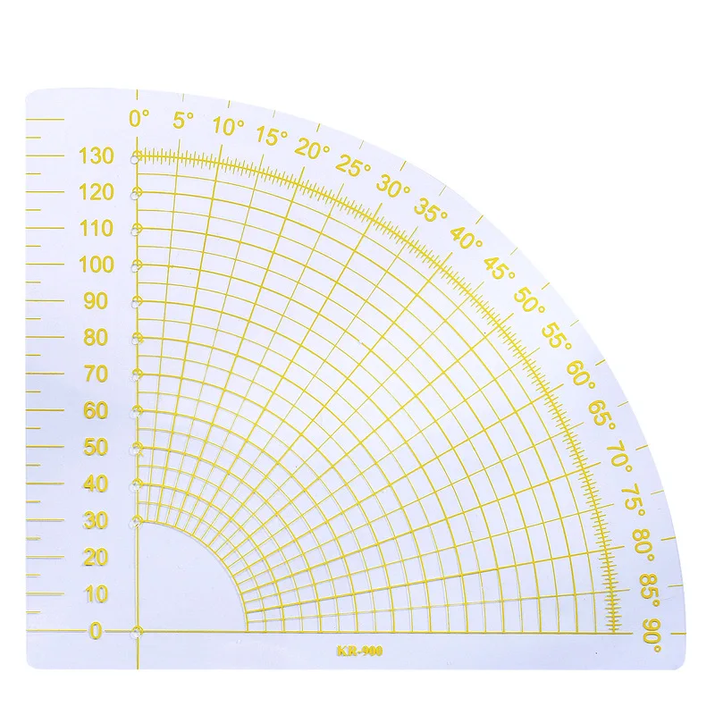 

1PC Plastic Sector Patchwork Ruler Cutting Ruler Measuring, Drawing Tools DIY Sewing And Quilting 17.5x17.5cm