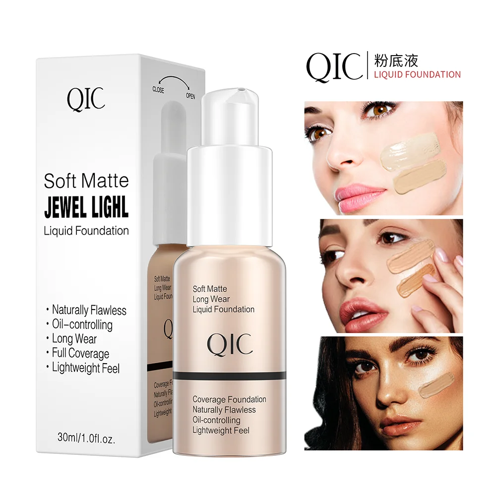 30ml Matte Makeup Foundation Cream Professional Concealing Face Dark Circle Liquid Long-lasting Eye Corrector Cream Primer 3