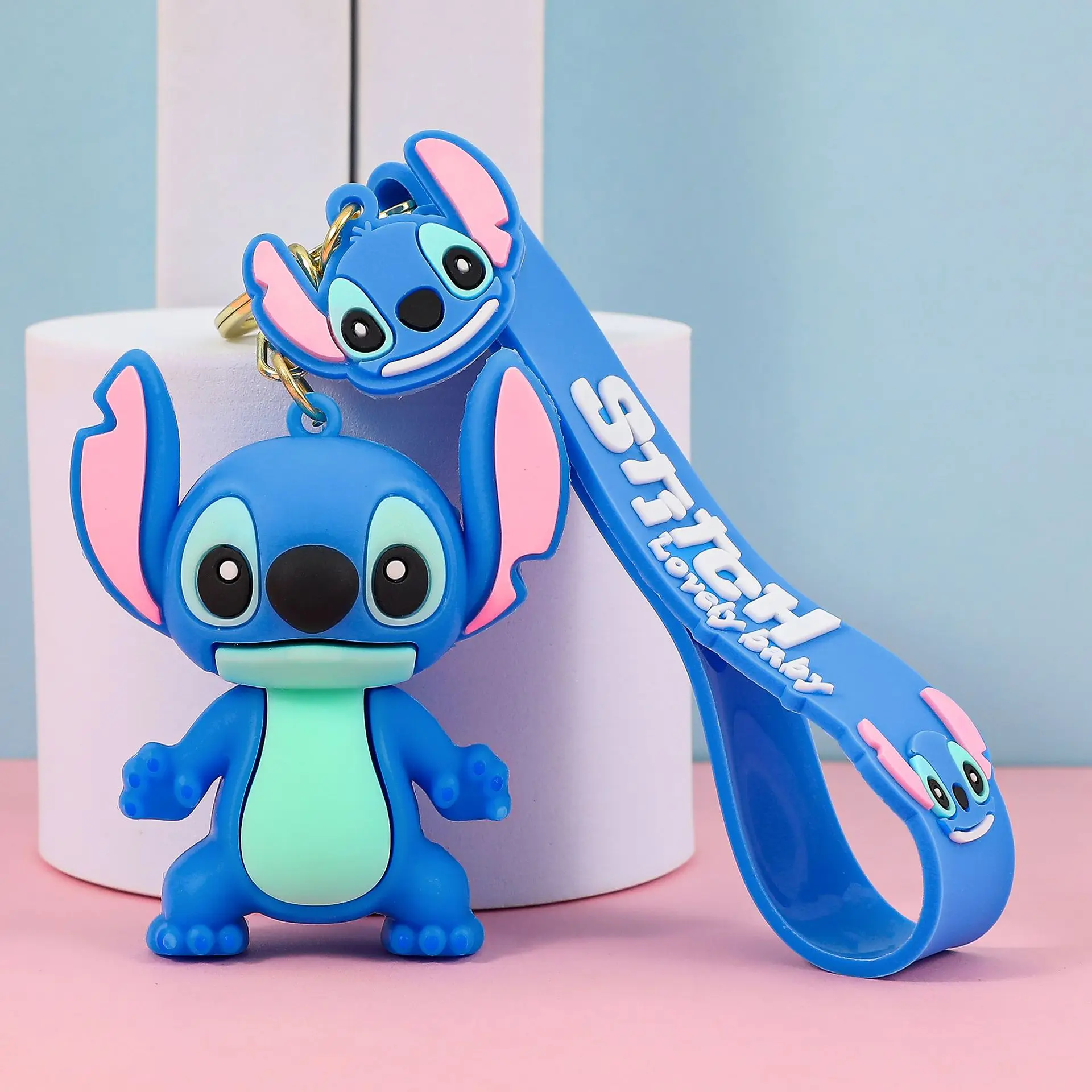 Charming Multi-Color Stitch Keychain - Adorable and Durable Anime Accessory