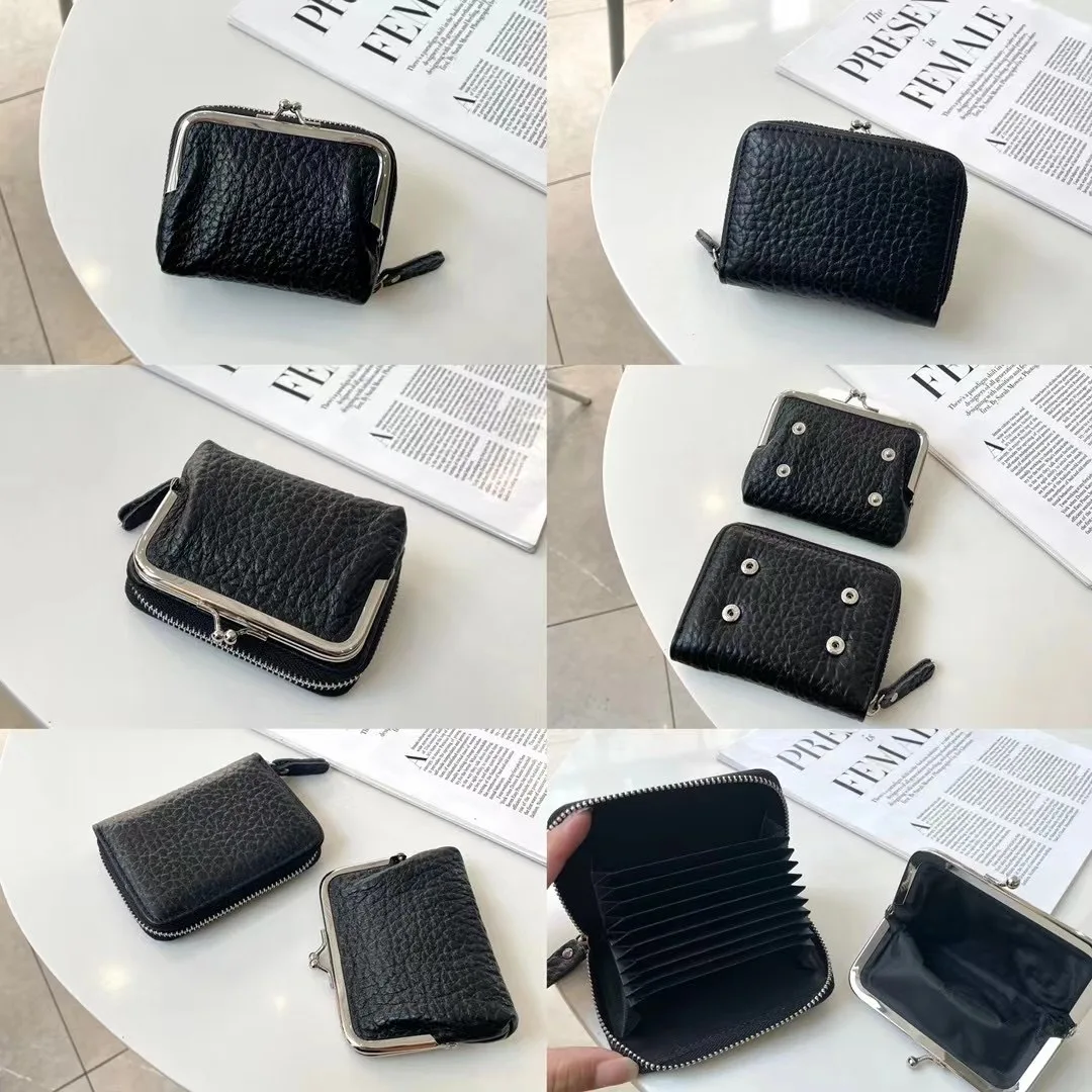 

INS niche short bubble patterned cowhide multifunctional small wallet, detachable 2-in-1 real pickup bag, zero wallet