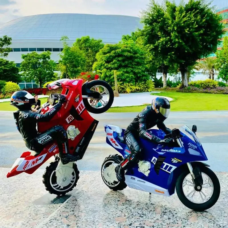 1/6 RC Motorcycle Rc Cars Self-stable Balance Standing on One Wheel Competitive Racing Drift Stunt Electric Motorcycle for Kids 2