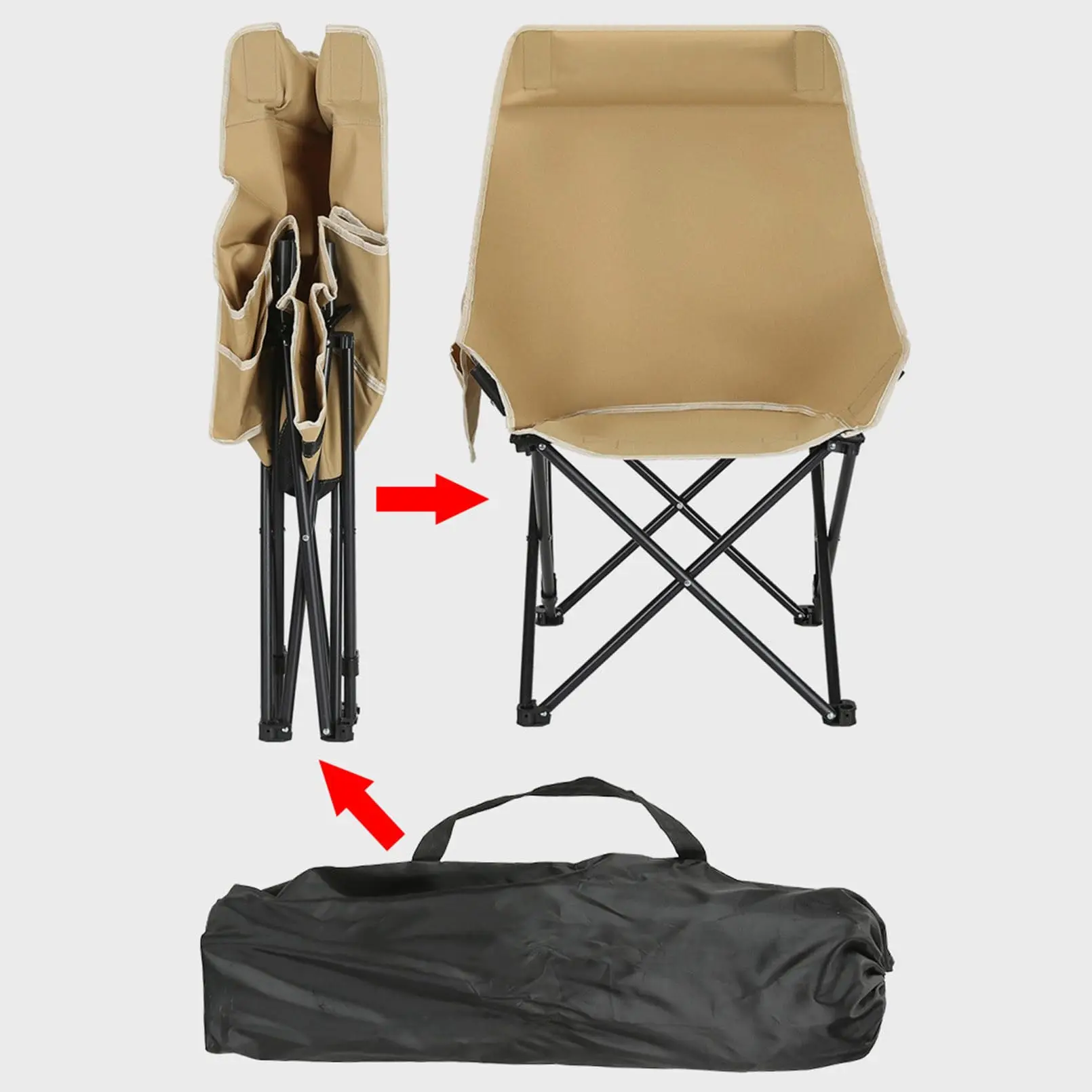 Heavy Duty Folding Moon Chair 4