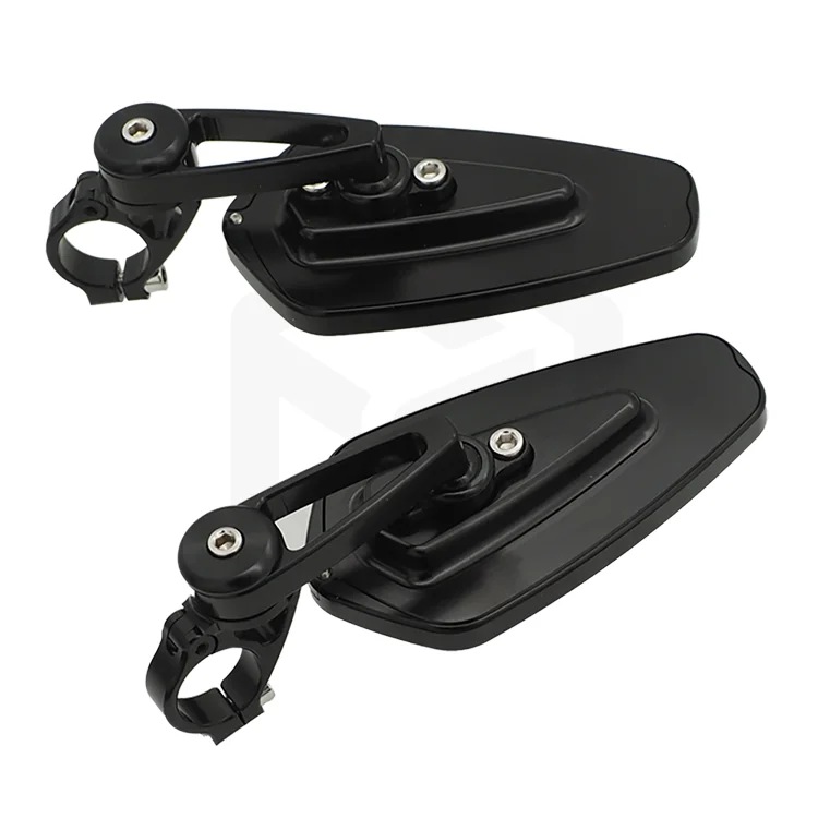 Supports Universels Pour Rétroviseur De Moto Voarge - Lot De 2, Guidon 7/8", Noir