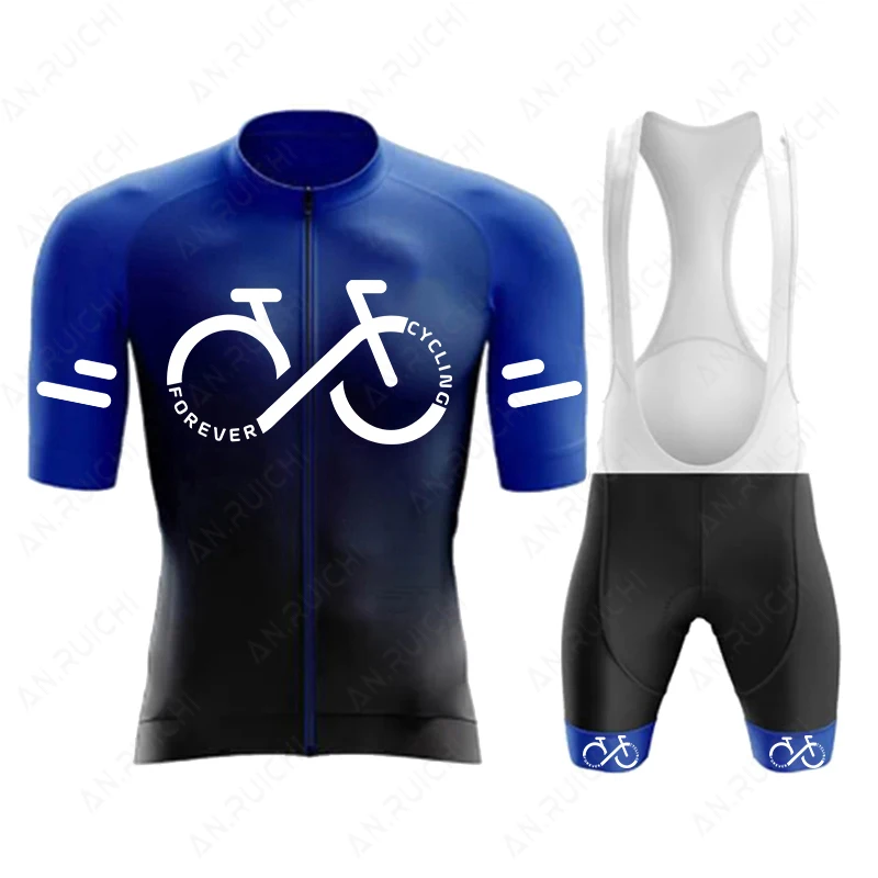 Cycling Jersey Set Summer Men's Bicycle Cycling Clothing Gradient Color Mountain Bike Jersey Sportswear Suit cycling jersey set cycling suit cycling jersey
