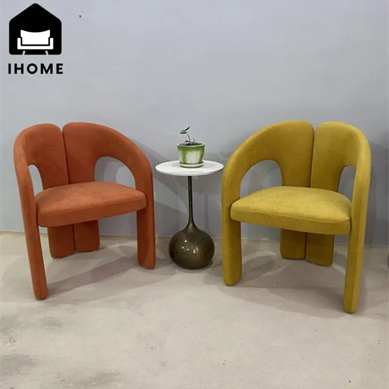

IHOME Designer Living Room Sofa Chair Leisure Nordic Furniture Net Red Backrest Single Chair Light Luxury Armrest Fabric Chair