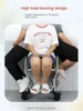 Wheeled elderly toilet mobile toilet home care bath folding 6