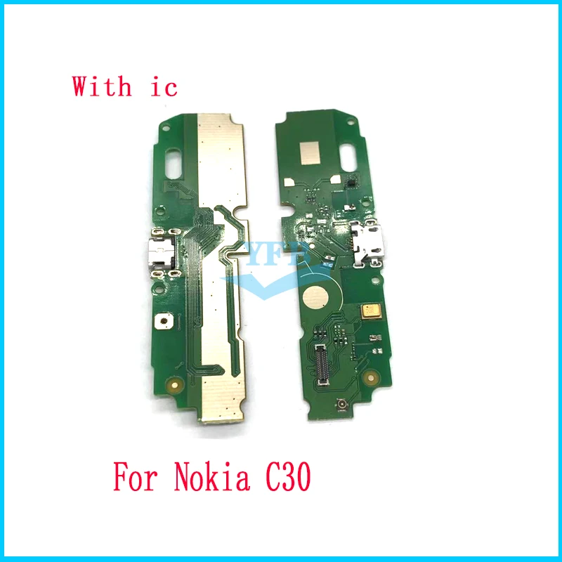 Porta Di Ricarica Con Microfono Per Nokia C21 Plus - Connettore Dock Flex Verde