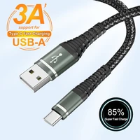 Fast Charging USB C Data Cable 3A for IPhone 17 16 15 Pro Max Ipad Pro Macbook Samsung Huawei Type C Carplay Wire Nylon Braided