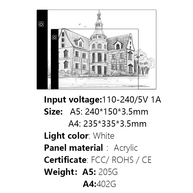 Led Tracing Light Box For Kids, Dimmable Painting Drawing Pad_voghion.com
