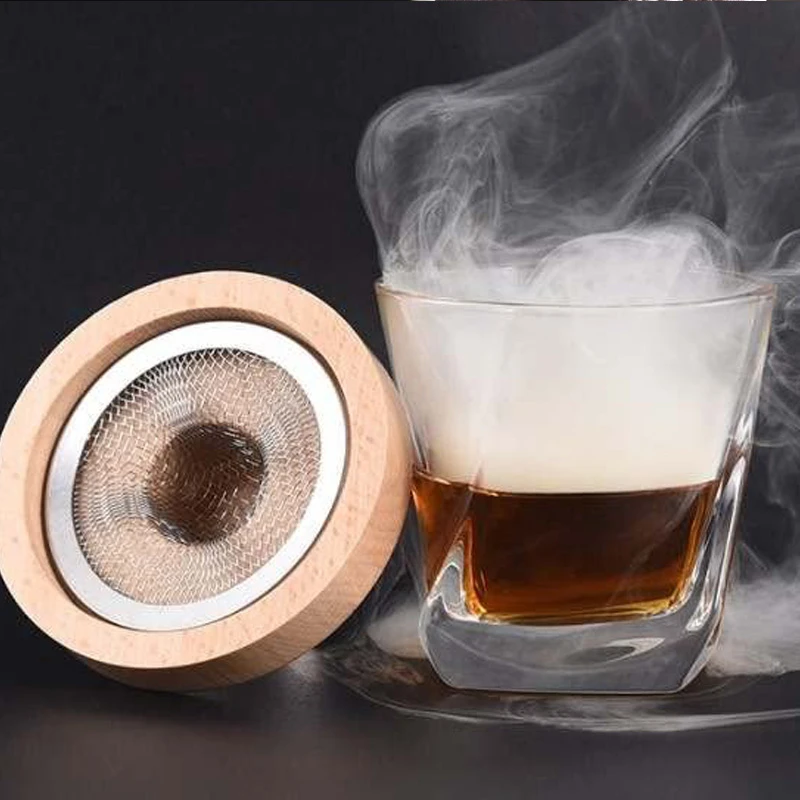 Cocktail Smoker Kit Cocktail Smoker Set Box With Wood Shavings Infuse Smoke Wooden Whiskey Barfor Drinks Smoketop Bell