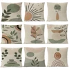 Geometric Floral Linen Pillow Cover Home Decorative Boho Throw Pillow Case Flowers Art Simple Cushion Decor Sofa Pillows 60x60 1