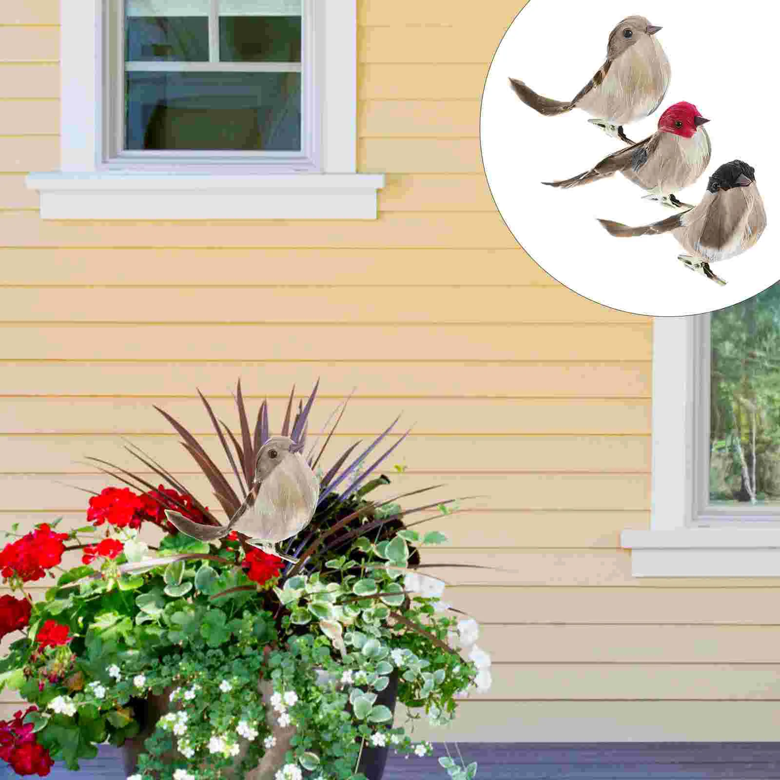 

Doitool Artificial Foam Birds Bird Clip-On Ornaments Decorative Feathered Birds Diy Craft Garden Tree Decoration Home Decor