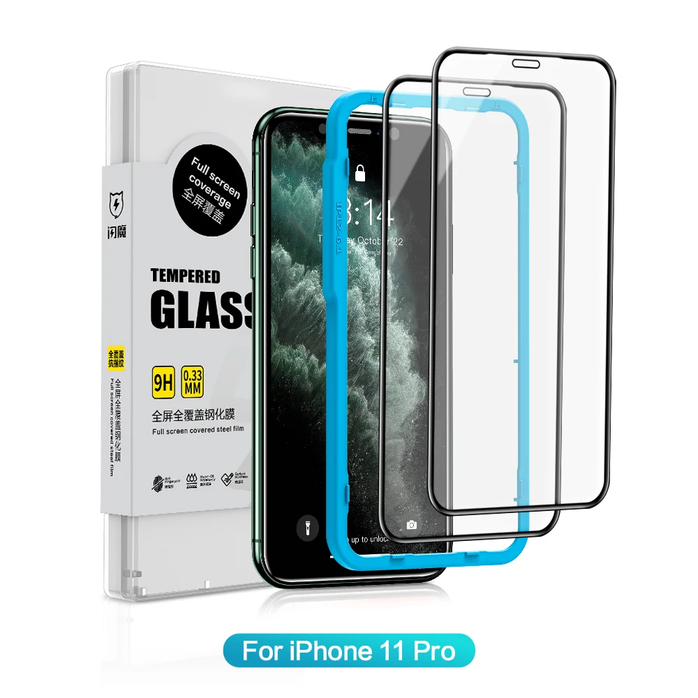 Premium Tempered Glass Screen Protector - 2 Pack, Full Coverage, HD Clarity
