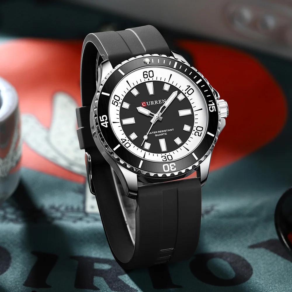 Quartz Men's Watch Fashionable And Minimalist Business Brand, Waterproof Luminous Silicone Strap Men's Watch Reloj Hombre