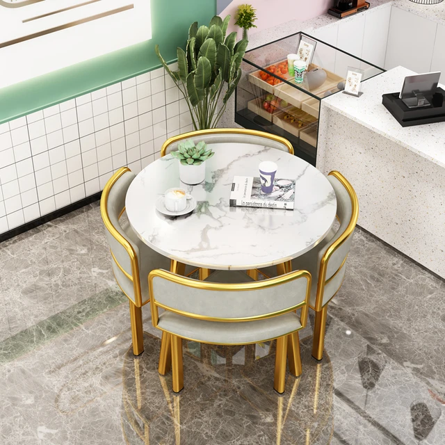 Tavoli da soggiorno in oro Set di lusso cucina tavolo da pranzo moderno  mobili da sala centrale Muebles Para El Hogar mobili per la casa -  AliExpress