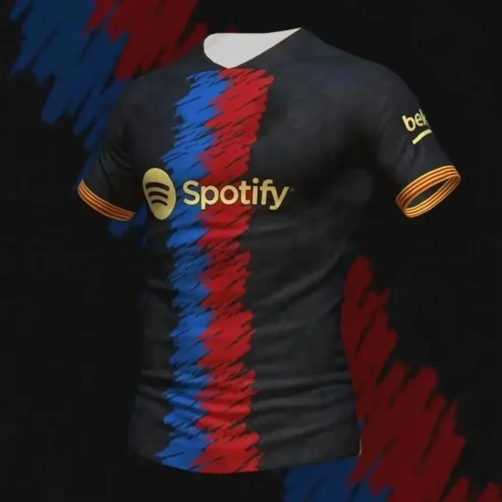 Soccer Jersey Summer Barcelona Special Edition Football Jersey T Shirt Men's Women's Breathable Quick Drying Training T-shirts Men Sports Tops