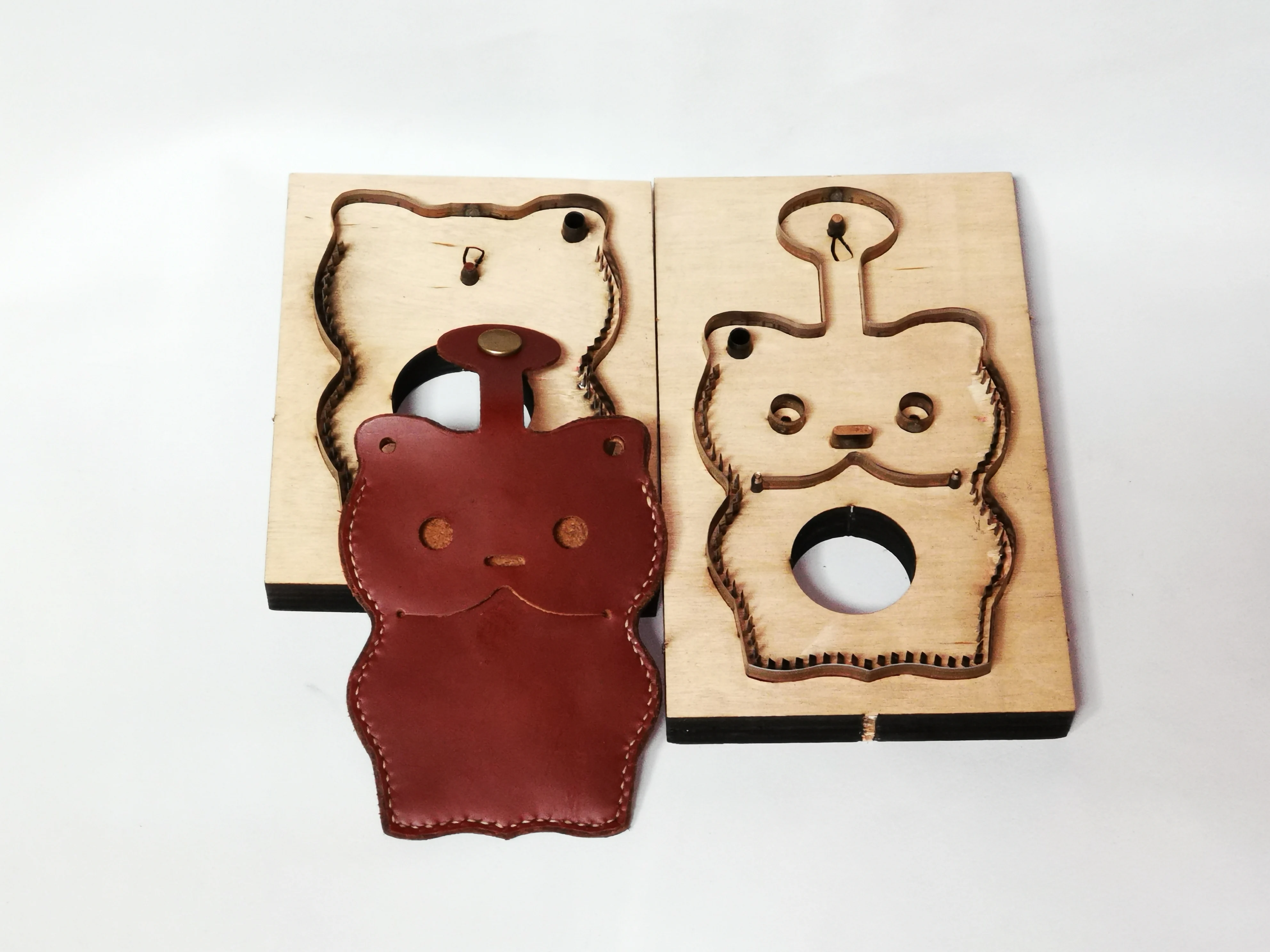 

Handmade leather knife mold leather knife mold laser knife mold custom cat card bag knife mold cat school card pendant