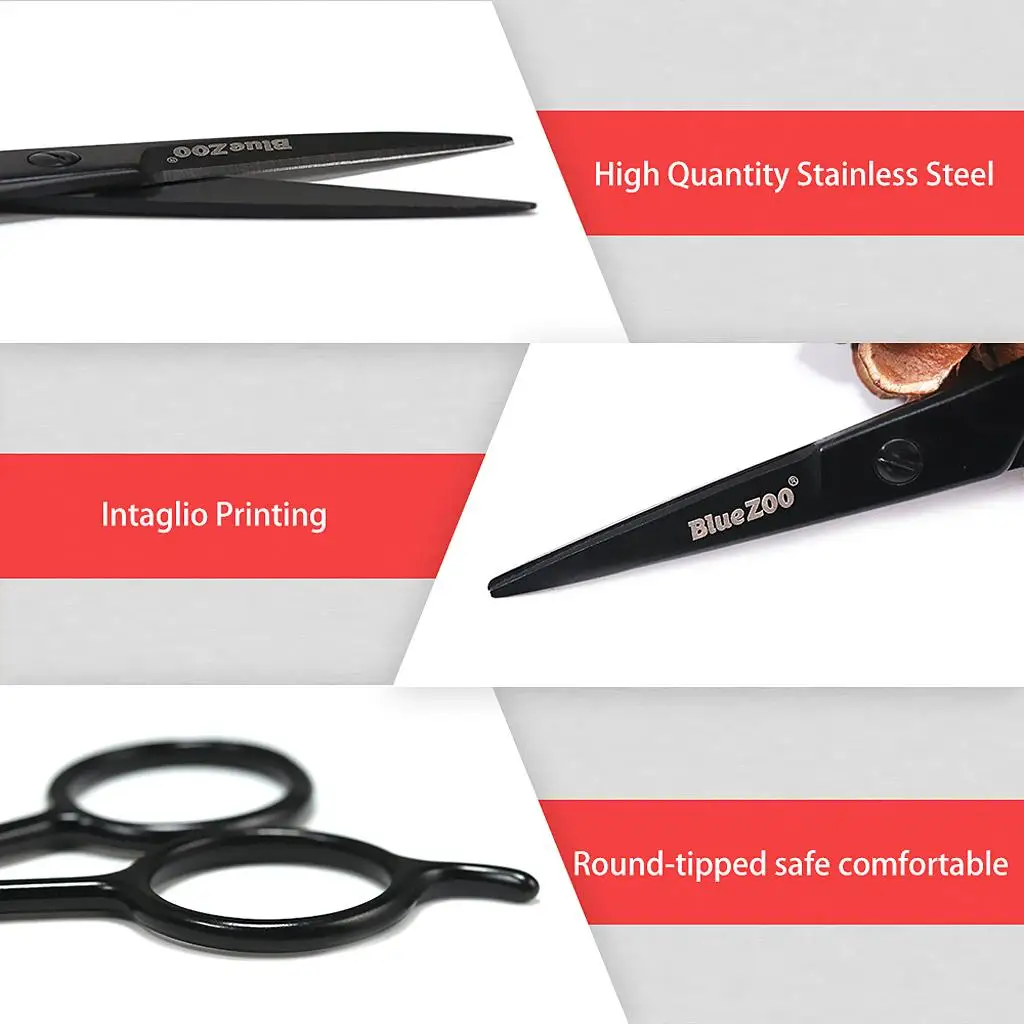 Stainless Steel Barber Beard Beauty Mustache Eyebrow Nose Trimming Scissor Clippers Grooming Styling Tool 6