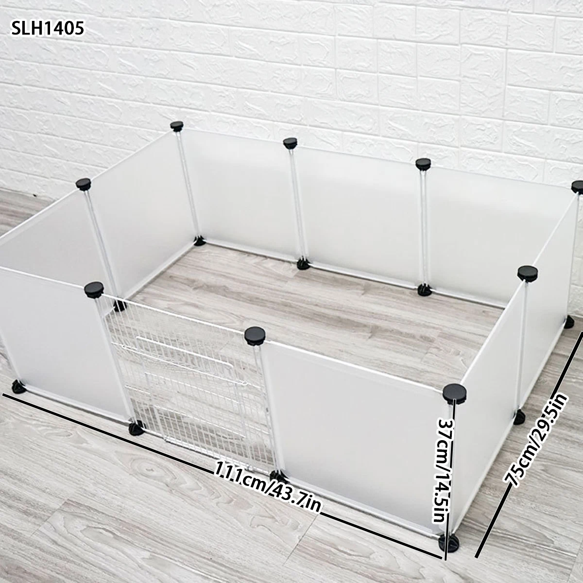 Kitten cage splicing combination pet fence resin sheet iron mesh plus high dog isolation fence card button