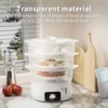 UK 3 Separated Tiers For Easy-Taking And Storage 13L Capacity Transparent Pot Lid With Detachable Fast Easy Steamer Home Usage 2