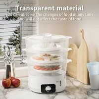 UK 3 Separated Tiers For Easy-Taking And Storage 13L Capacity Transparent Pot Lid With Detachable Fast Easy Steamer Home Usage 2