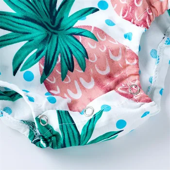 3 6 12 24 Months Newborn Baby Girls Summer Clothes Pineapple Romper +Headband Sets Infant Outfits Fashion Suit Girl Clothing 4