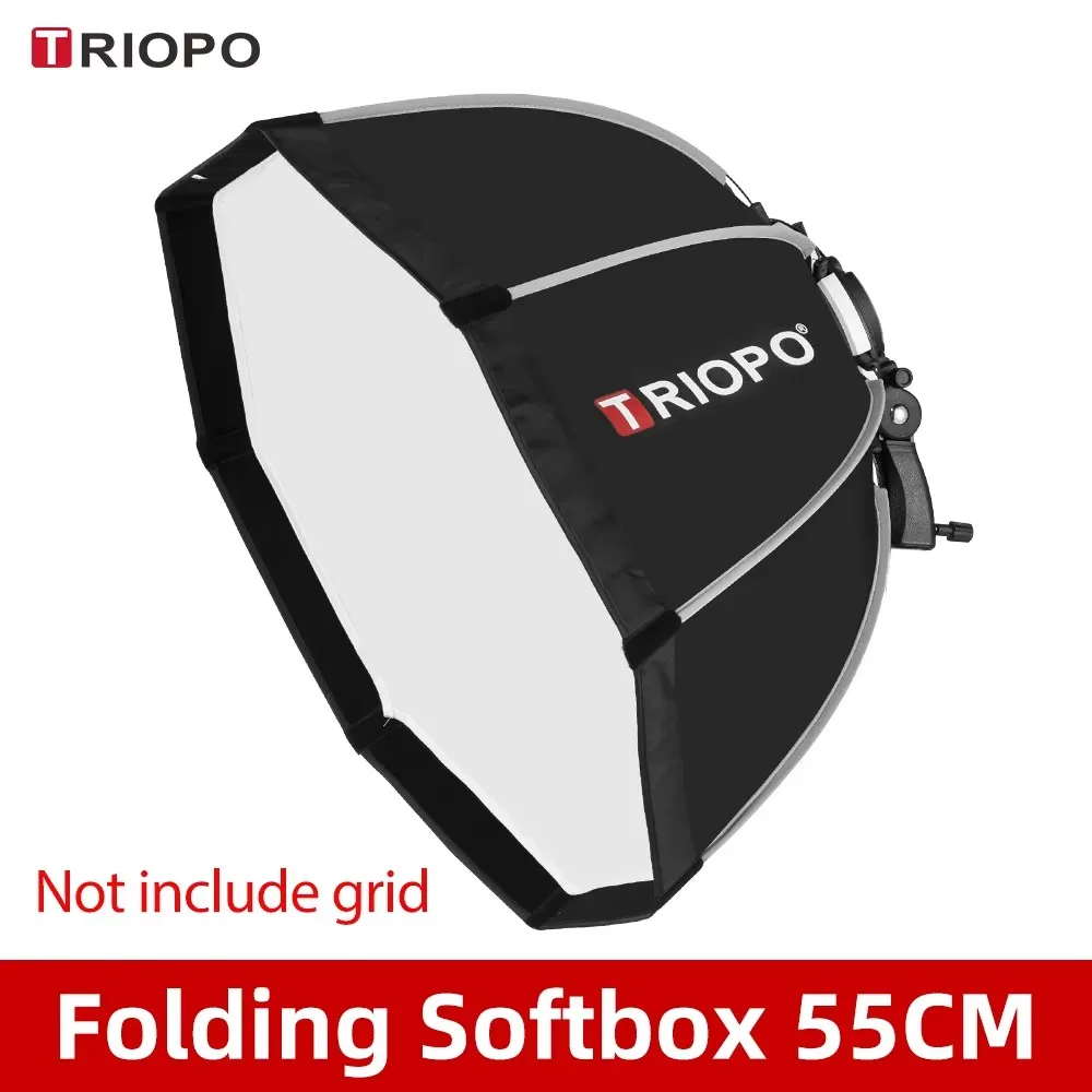 Foldable Octagon Softbox with Bracket Mount and Handle for Speedlite Flash Light
