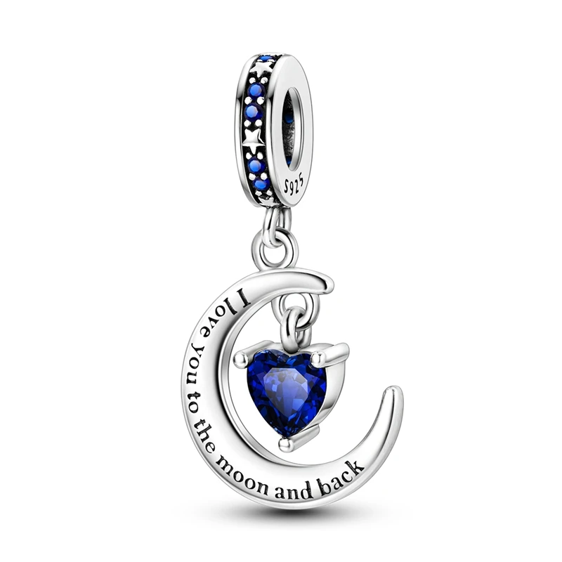 Sterling Silver Pendant Charms Key Ring Bag Holder