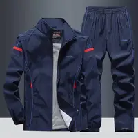 2025 décontracté coupe-vent ensembles de course vêtements de Sport hommes Jogging Sport veste + pantalon survêtement grande taille respirant vêtements d'entraînement 2