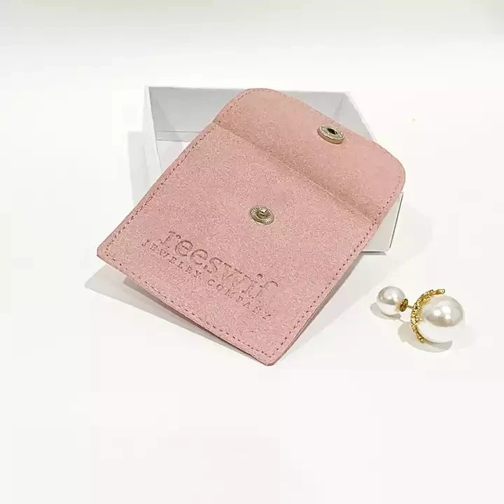 

50PCS Wholesale Pink Comfortable Feeling Suede Jewelry Microfiber Pouch Gift Pouch Envelope Bag with Logo
