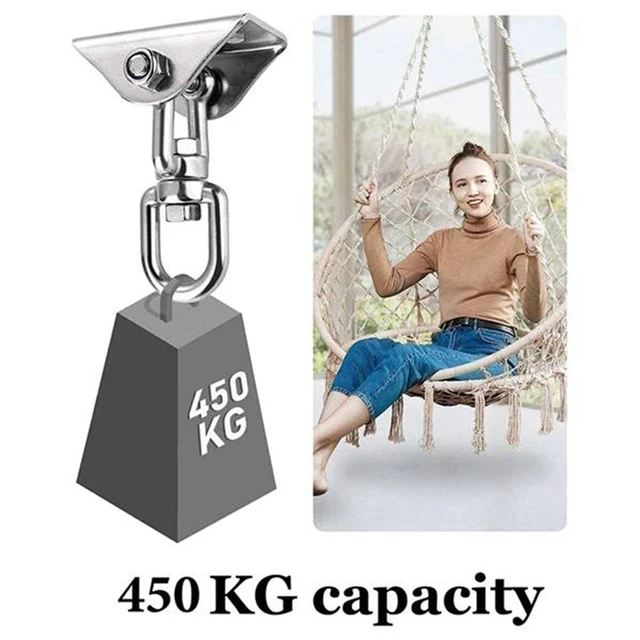 Ceiling Hook Hanging Chair,360° Rotation Ceiling Hook,450Kg Swing Hook,For Hanging Chair,Swing,Hammock,Punching Bag,Yoga 6