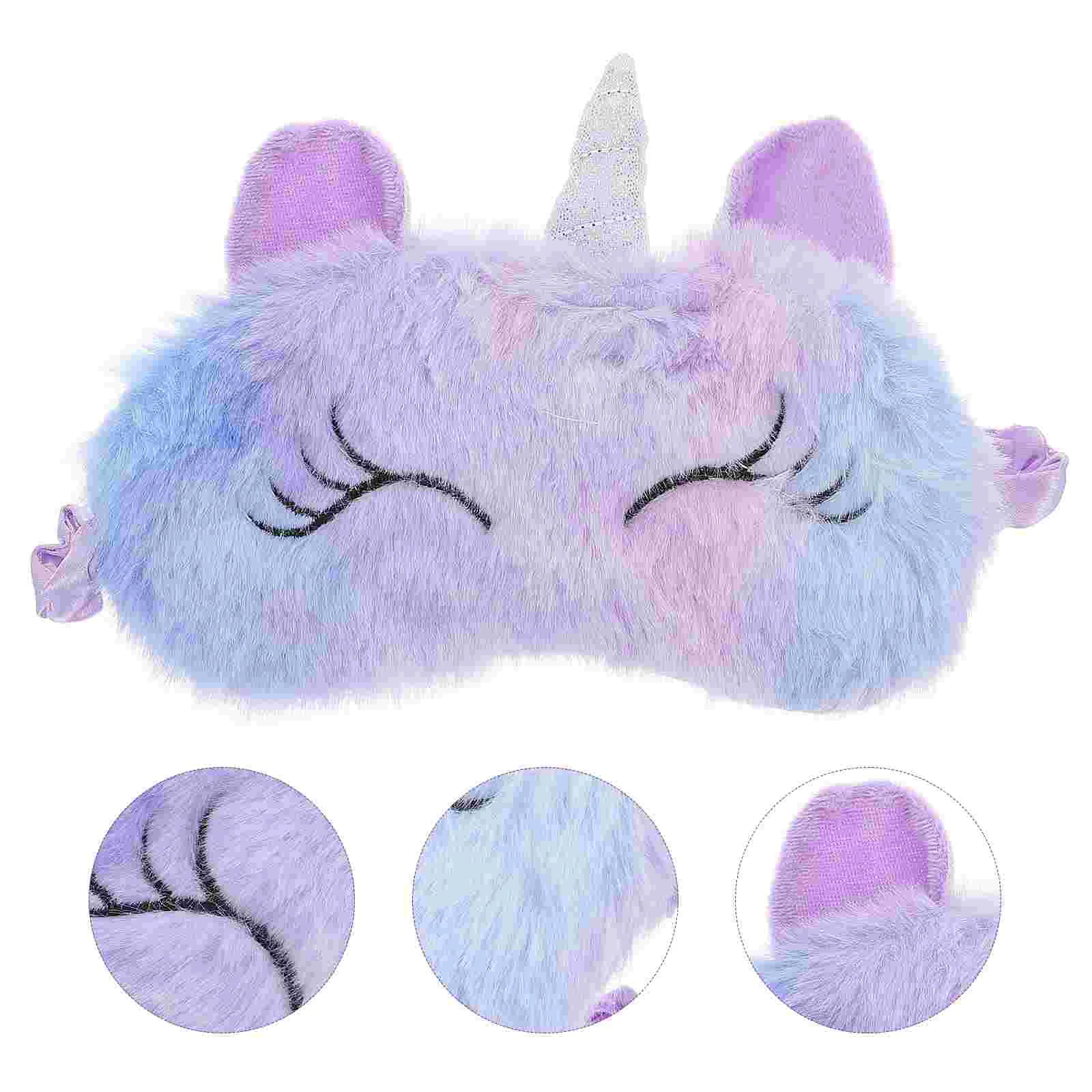 Plush Patch Shading Eye Sleep Blindfold Blackout Light Kids Mask for Sleeping Little Girl Travel 4