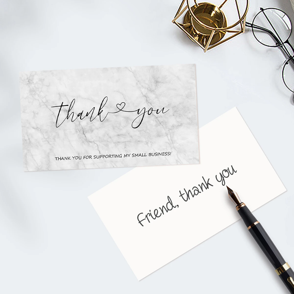 Thank you cards wedding invitations 50pcs for supporting small business gift packaging party