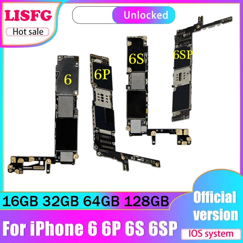 iPhone Motherboard Original MainBoard 32GB 64GB 128GB for iPhone 6 Plus / 6S Plus / 6 6S Unlocked Logic Board Clean iCloud Plate