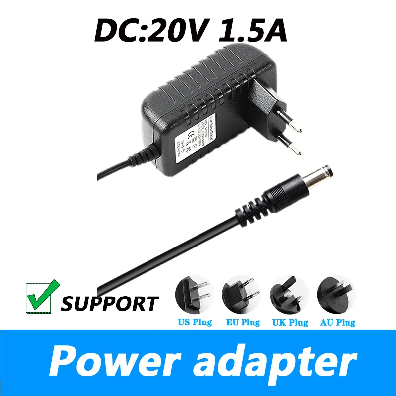 DC 20V 1.5A Power Adapter Power Supply For The Printer UK Plug AU Plug 5.5*2.1MM With 3 meter