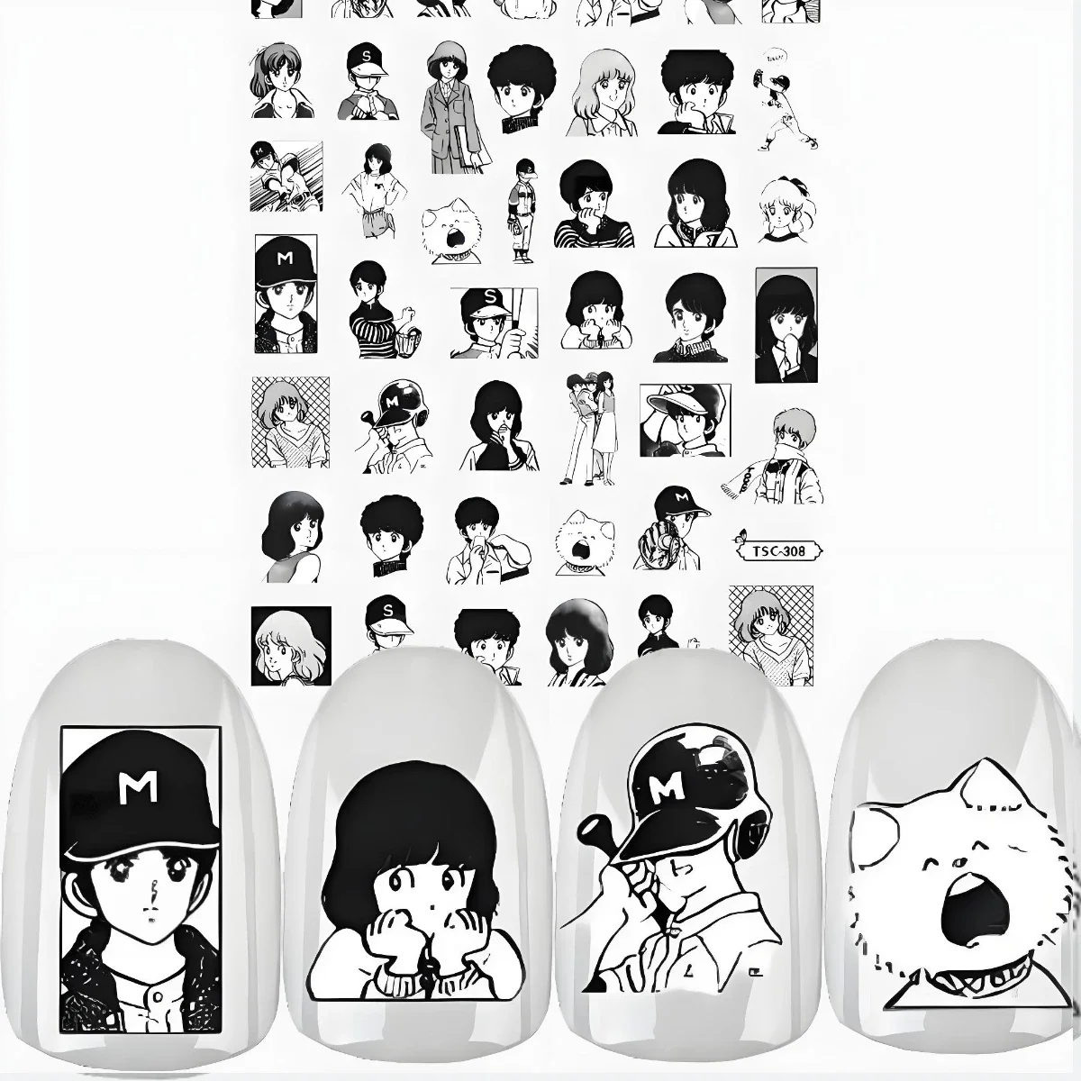 TSC-177 Haikyuu Touch Tatchi タッチ うえすぎ かずや Anime 3D Nail Art Sticker Stamp Decal Nail Slider for DIY Fashion