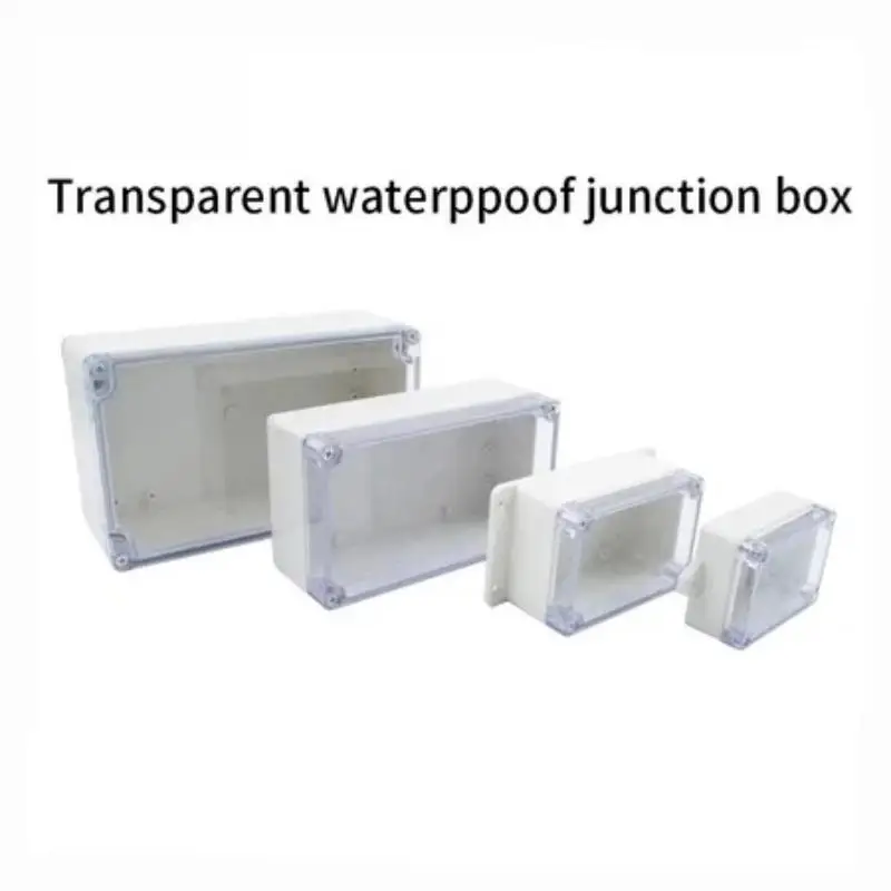 Outdoor Waterproof IP65 ABS Plastic Electrical Enclosure with Transparent Cover