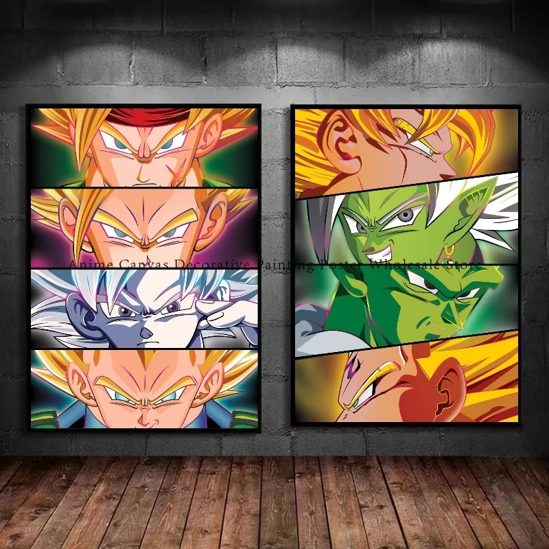 

Canvas Prints Poster Dragon Ball Anime Son Goku Painting Gifts Cartoon Character Picture Vintage Home Room Decoration Paintings
